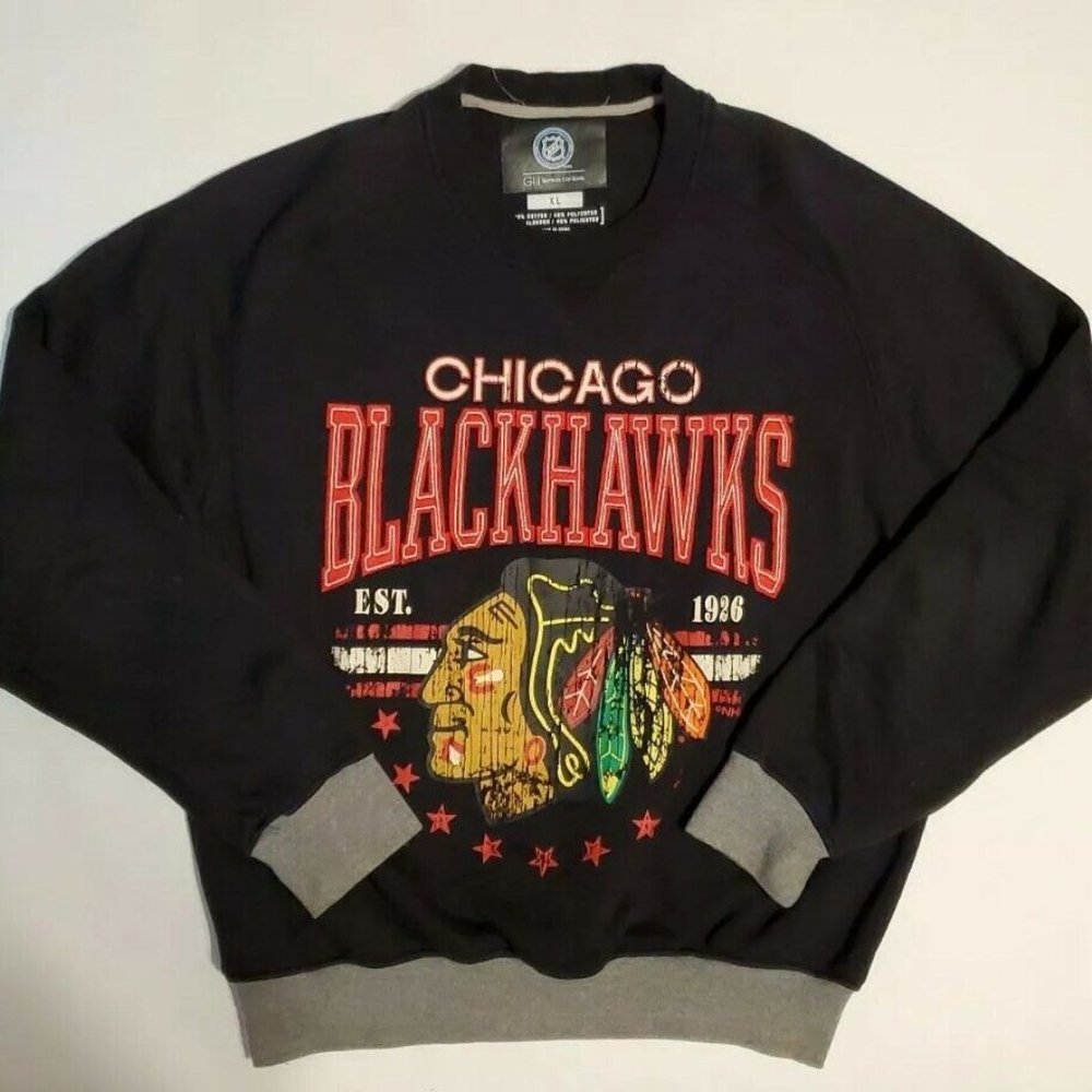 GIII Sports By Carl Banks NHL Licensed Chicago Blackhawks Hockey Sweater XL